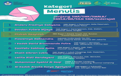 SISWI SMAN 1 SEBATIK TENGAH RAIH JUARA 3 LOMBA MENULIS TINGKAT NASIONAL